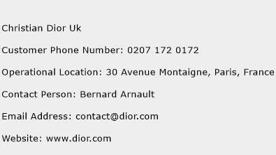 dior customer service phone number.